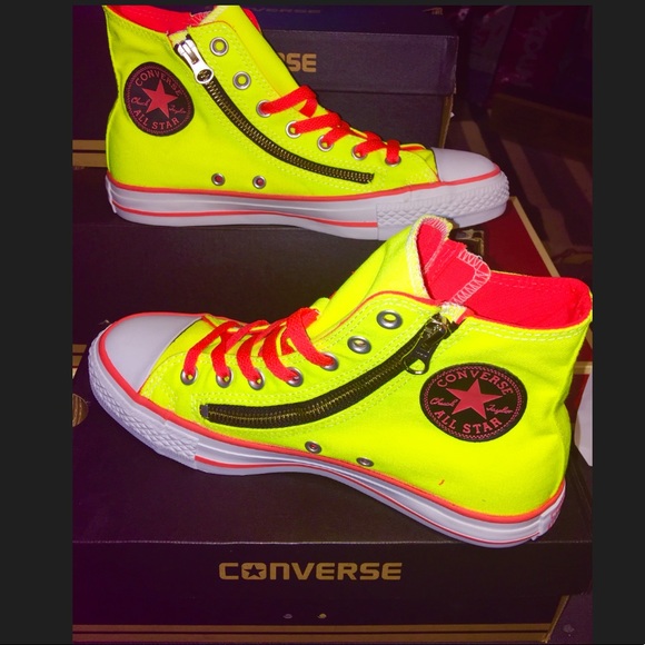 neon yellow high tops